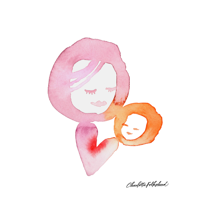 Mors dag illustration Charlotta Folkelind