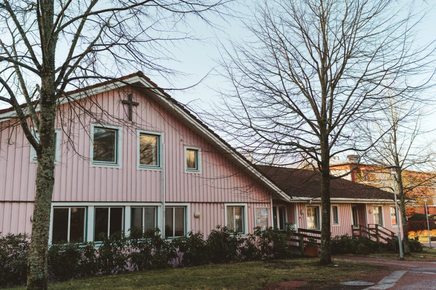 Rosa huset i Lövgärdet.